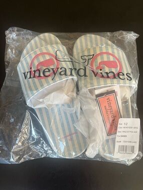 Vineyard Vines Blue & White Striped Whale Dot Pool Slides